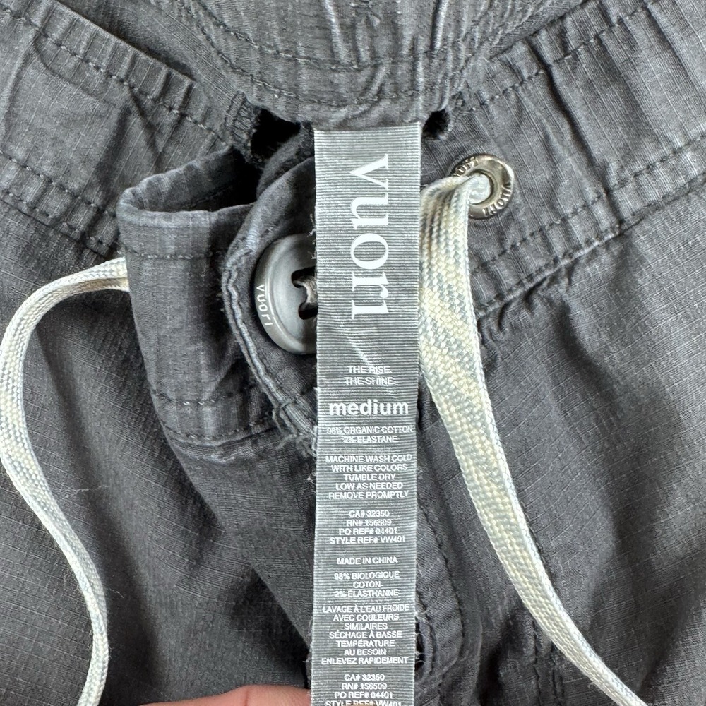 Vuori Ripstop Pants Womens Medium Rise And Shine Organic Cotton Gray Flaw - Picture 4 of 10